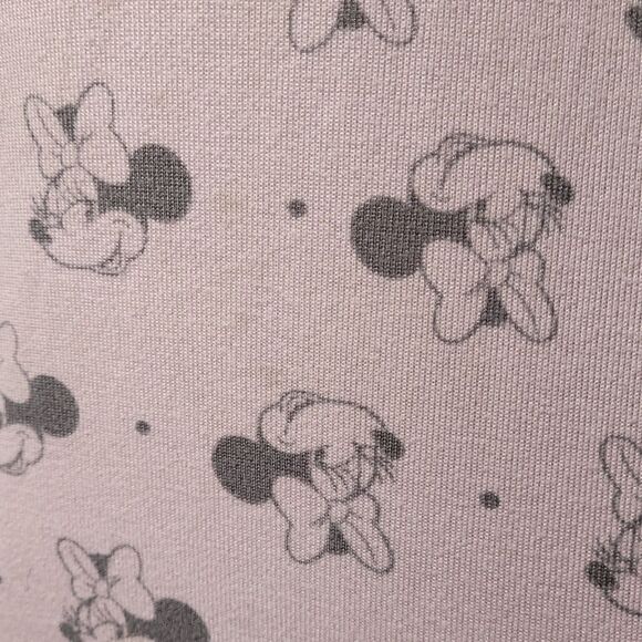 DISNEY Minnie Mouse Printed Cozy Lounge  Pajama  Top Pink Grey Size Small - Picture 9 of 10